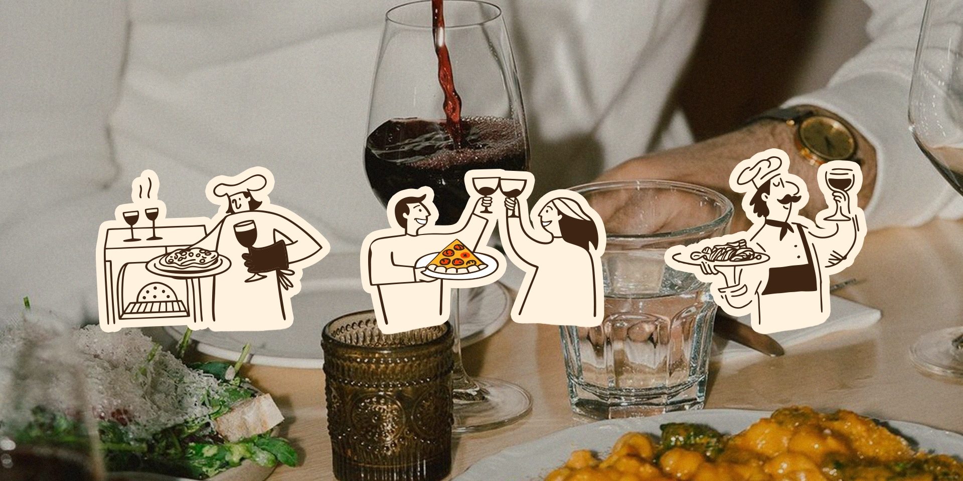 Anders brand wordmark in white placed on top of an image of a modern interior design.